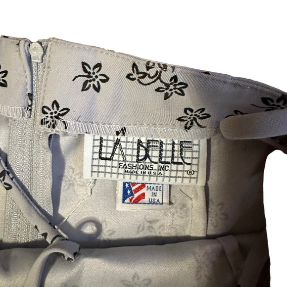 Vintage Grey Floral Mini Dress Size Large - Picture 3 of 4